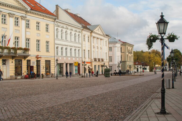Tartu linna vaade päikeseloojangu ajal