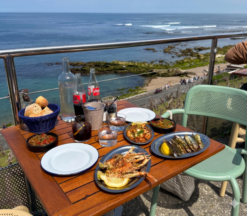 H&eacute;t&eacute;roclito restaurant with sea views in Gu&eacute;thary, French Basque Country