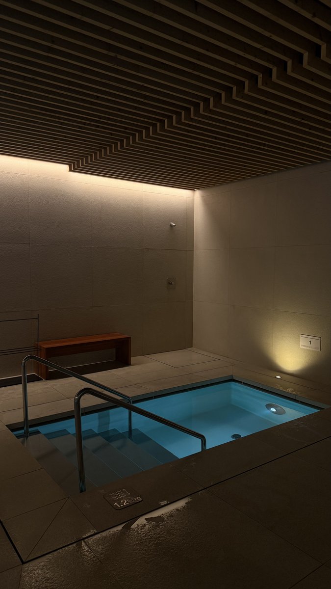 Small cold contrast plunge pool at Arima Foresta Wellness spa, San Sebastián
